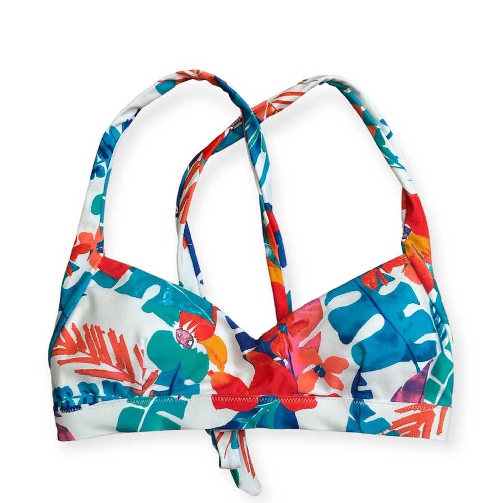 Raisins Beach Life Bikini Tropical Floral Swim Top NWT